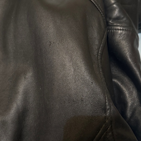 Dockers Men's Leather Bomber Jacket Large - Picture 12 of 12